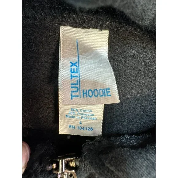 Tultex Black Hoodie Yes This Is A Cult Size Large Black Zip-Up - Picture 2 of 12